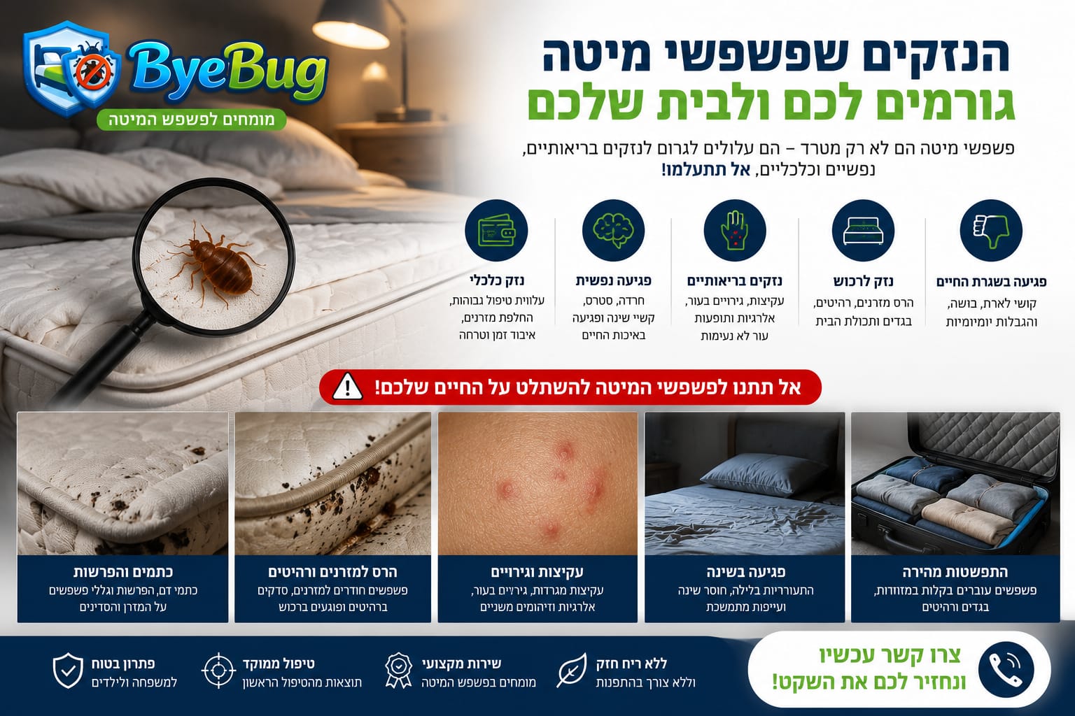 ביצים של פשפש מיטה – סימני הדבקה שנאספו בשטח